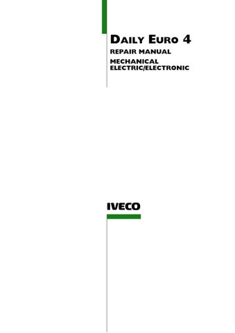 download IVECO DAILY EURO 4 able workshop manual