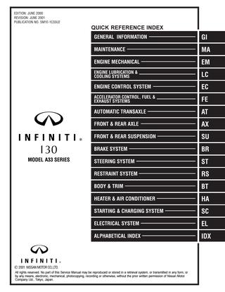 download Infinity I30 workshop manual