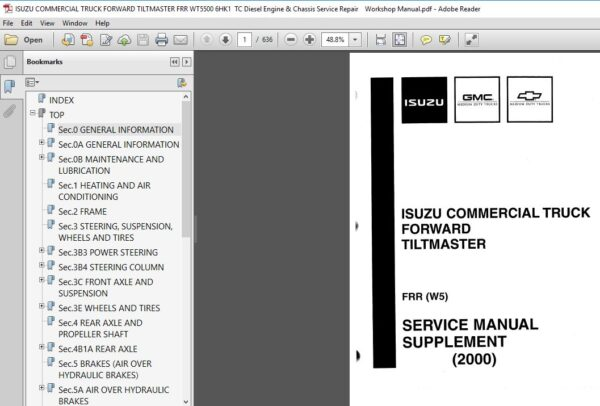 download Isuzu FRR WT5500 Engine Chassis workshop manual