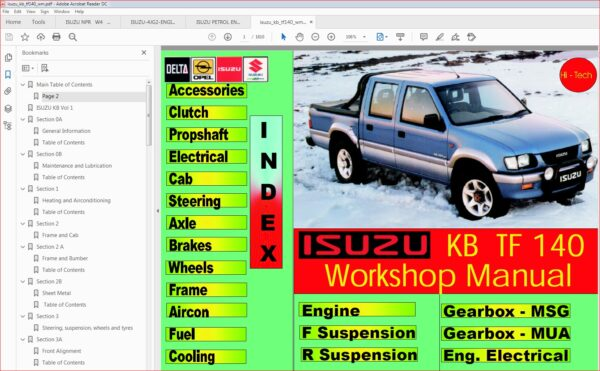 download Isuzu KB TF 140 workshop manual