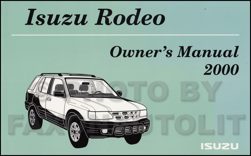 download Isuzu Rodeo 92 workshop manual