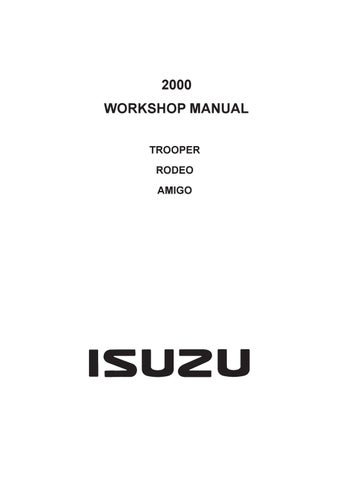 download Isuzu Rodeo able workshop manual