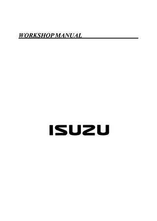 download Isuzu Trooper 3.0L 3.1L 3.2L 3.5L workshop manual