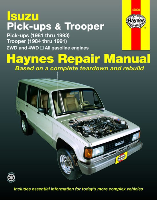 download Isuzu Trooper able workshop manual