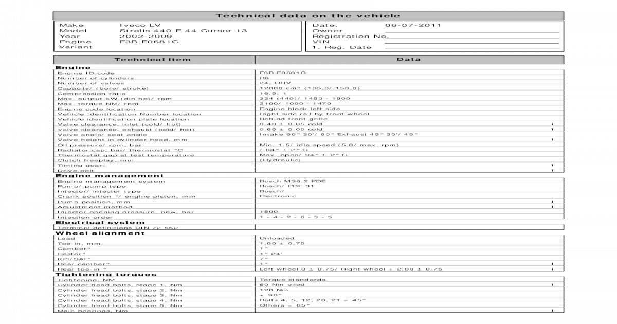 download Iveco Eurotrakker Cursor 13 workshop manual