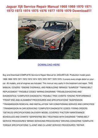 download JAGUAR XJ6 3.2 3.6 4.0 86 94 workshop manual