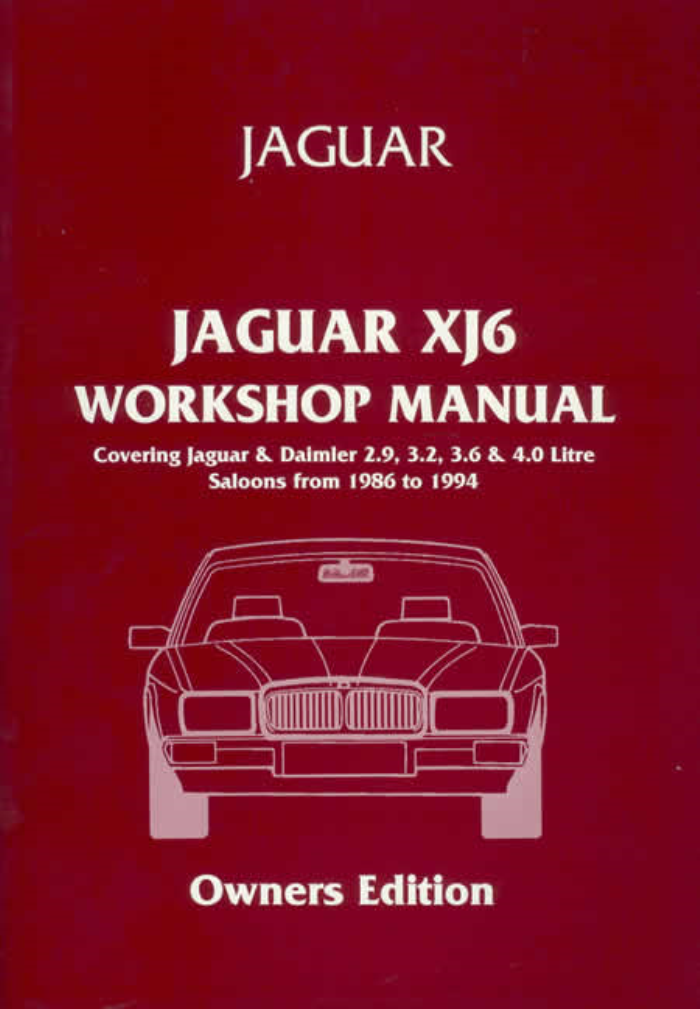 download JAGUAR XJ6 3.2 3.6 4.0 86 94 workshop manual