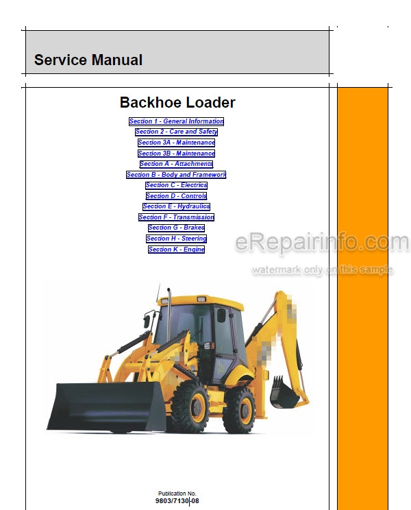 download JCB 2CX 210 212 Backhoe Loader able workshop manual