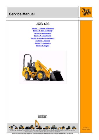 download JCB 403 Wheel Loading Shovel able workshop manual