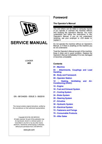 download JCB 403 Wheel Loading Shovel able workshop manual