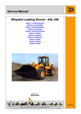 download JCB 426 WHEELED Loader able workshop manual