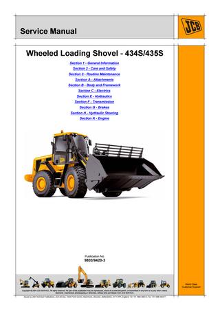 download JCB 434S WHEELED Loader able workshop manual