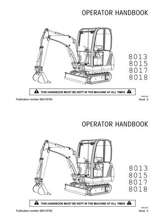 download JCB 801.4 Mini Excavator able workshop manual