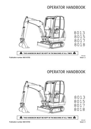 download JCB 8017 8018 Mini Excavator able workshop manual