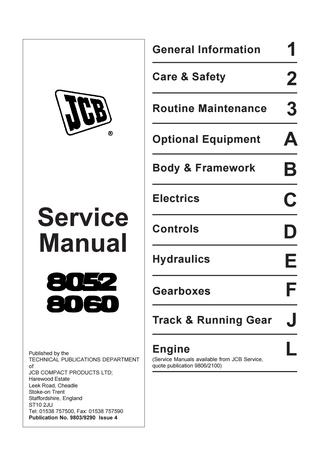 download JCB 8052 8060 Midi Excavator able workshop manual