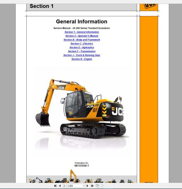 download JCB 8052 8060 Midi Excavator able workshop manual
