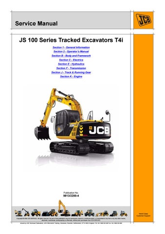download JCB JS160 Tracked Excavator able workshop manual