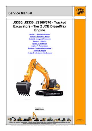 download JCB JS160 Tracked Excavator able workshop manual