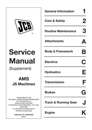 download JCB JS200W Wheeled Excavator able workshop manual