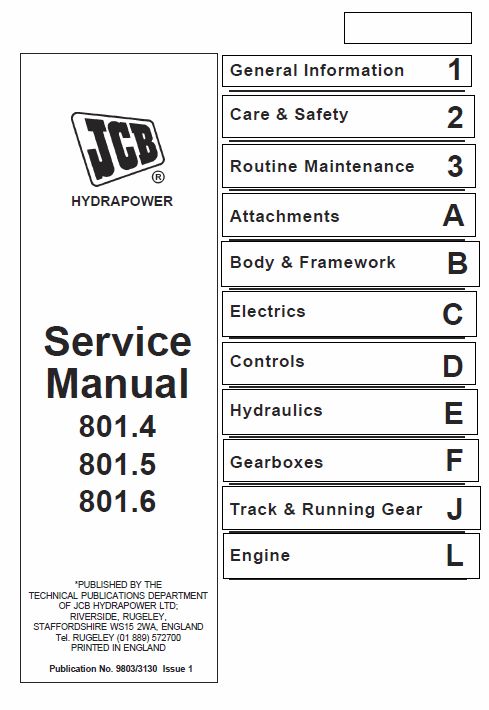 download JCB Mini Excavator 802 802.4 + Engine able workshop manual