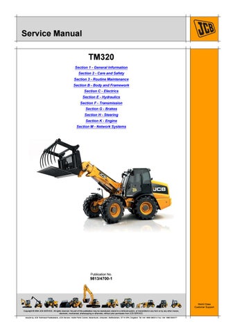 download JCB TM W Wheel Loader able workshop manual