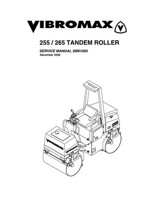 download JCB VIBROMAX 255 265 Tandem Roller able workshop manual