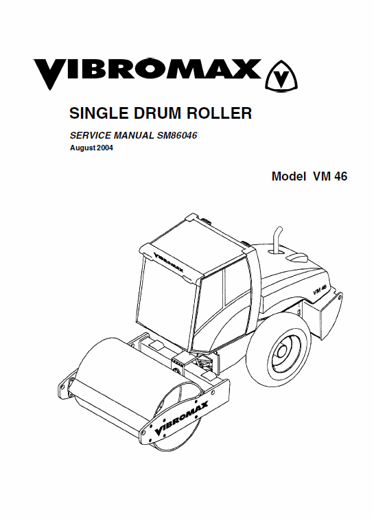 download JCB Vibromax 752 Tandem Drum Roller able workshop manual