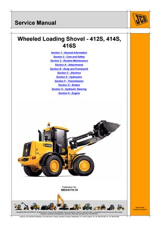 download JCB WLS 430ZX Wheeled Loader able workshop manual