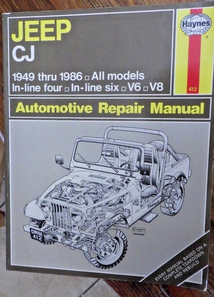 download JEEP CJ INLINE FOUR INLINE SIX V6 V8 workshop manual