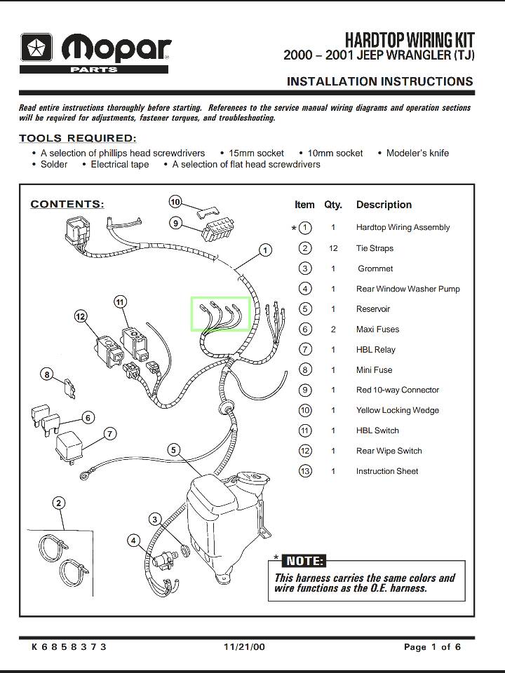 download JEEP WRANGLER TJ workshop manual