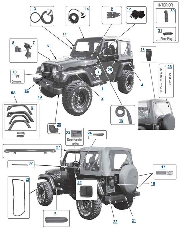 download JEEP WRANGLER TJ workshop manual