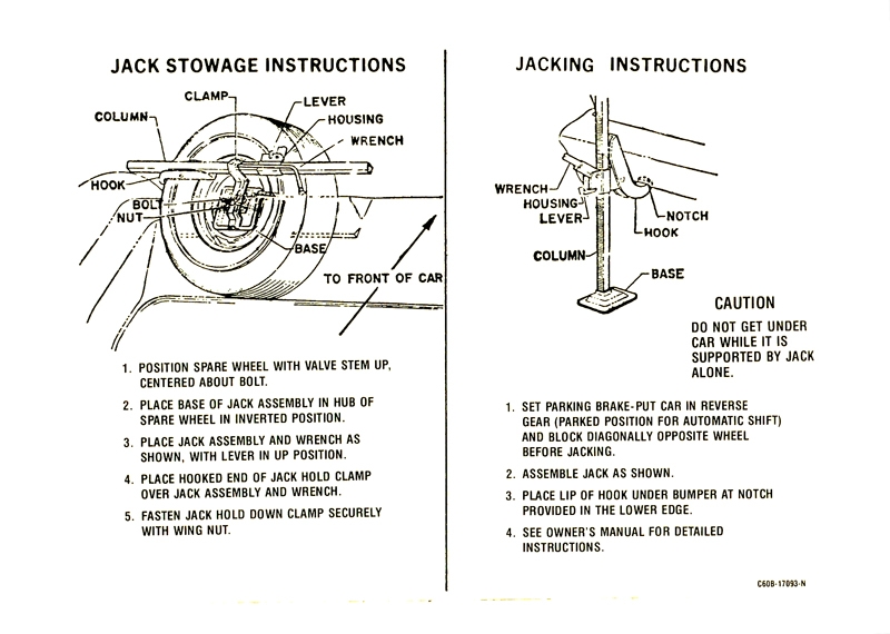 download Jack Instructions Decal With Styled Wheels Montego Except Convertible workshop manual