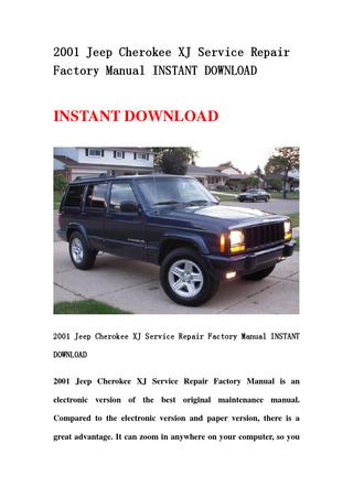 download Jeep Cherokee XJ workshop manual