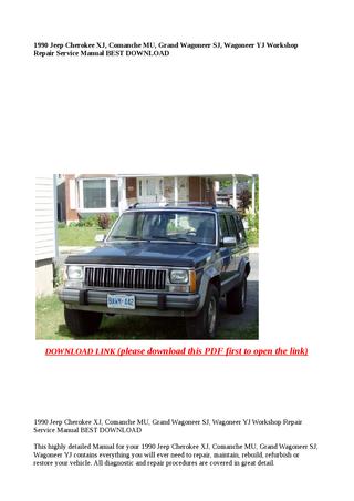 download Jeep Cherokee YJ XJ workshop manual