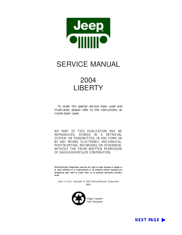 download Jeep Liberty ebook workshop manual