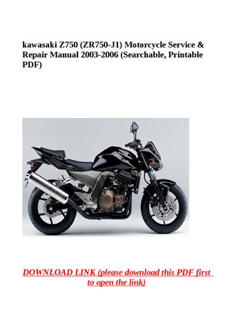 download KAWASAKI Z750 ZR750 Motorcycle able workshop manual