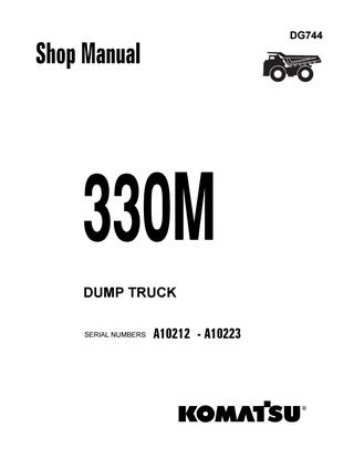 download KOMATSU 330M Dump Truck + Operation able workshop manual