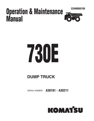 download KOMATSU 330M Dump Truck + Operation able workshop manual