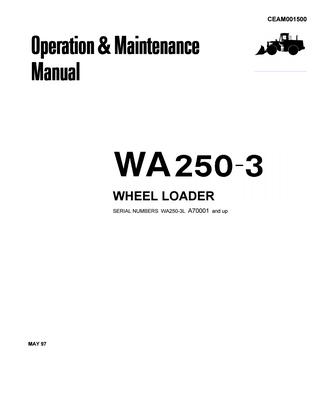 download KOMATSU WA250 3 PARALLEL TOOL CARRIER + Operation able workshop manual