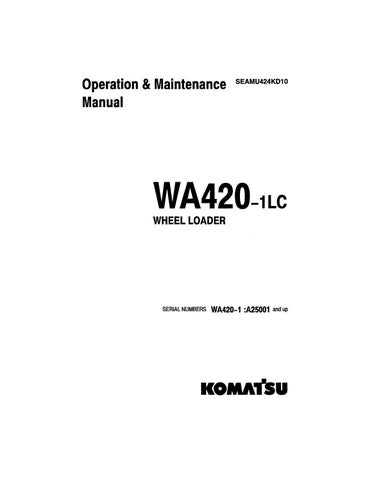 download KOMATSU WA420 3H Wheel Loader Operation able workshop manual