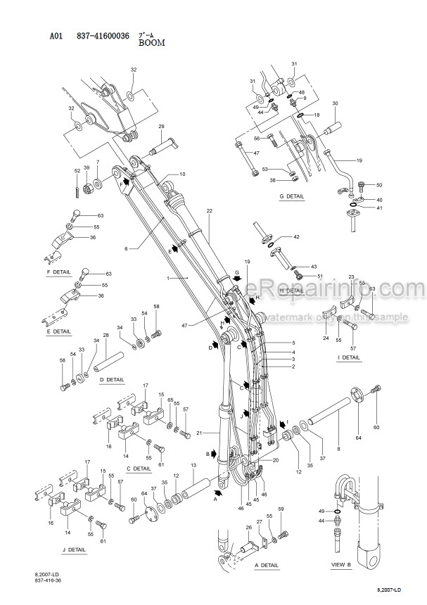 download Kato HD 820 III Super Exceed Fully Hydraulic Excavator able workshop manual