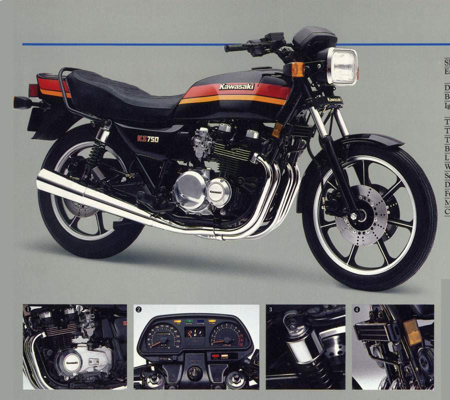 download Kawasaki Motorcycle KZ750 Four able workshop manual