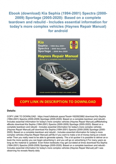 download Kia Mentor able workshop manual