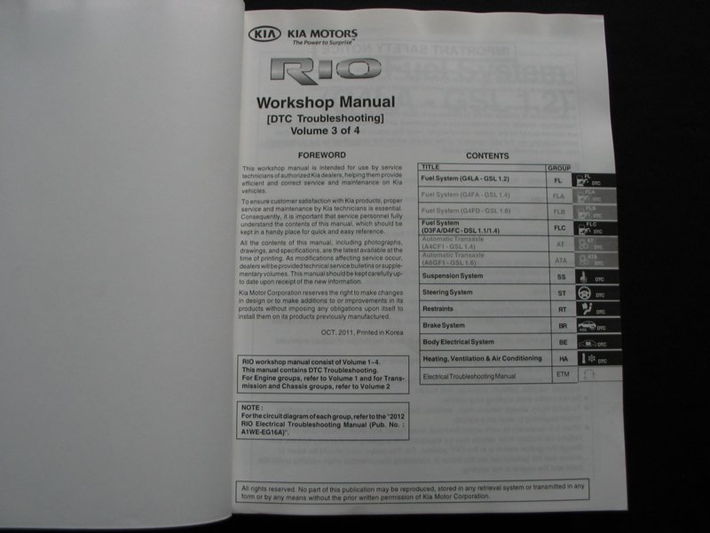 download Kia Rio workshop manual