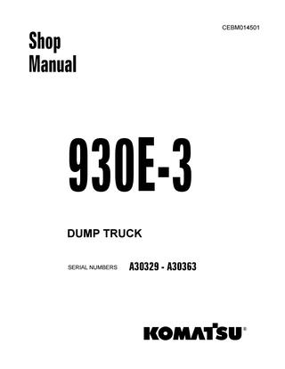 download Komatsu 930E 3 Dump Truck able workshop manual