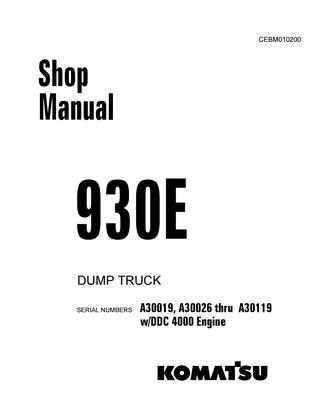 download Komatsu 930E 3 Dump Truck able workshop manual
