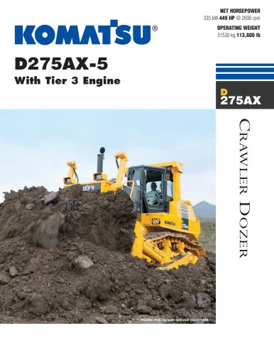 download Komatsu D275AX 5 Bulldozer Landfill Specification Shop 1 up able workshop manual