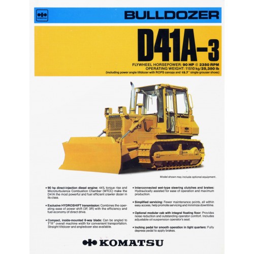 download Komatsu D41A 3 Bulldozer able workshop manual