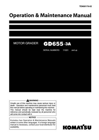 download Komatsu GD655 3A manuals operation manual. able workshop manual