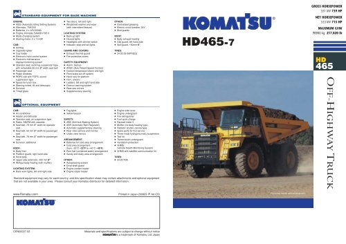 download Komatsu HD465 7 Dump Truck able workshop manual
